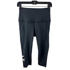 Barbell Babes High Rise Pocket Cropped Leggings Size Small Black Squat Proof